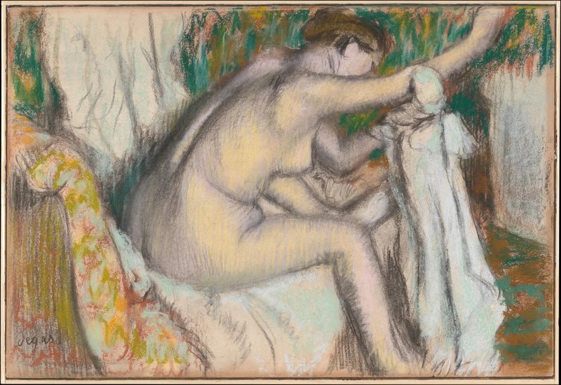 Kvinna som torkar sin arm - Edgar Degas