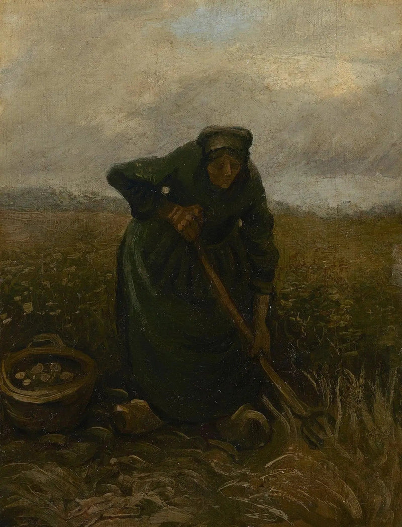 Kvinna som lyfter potatis - Vincent van Gogh