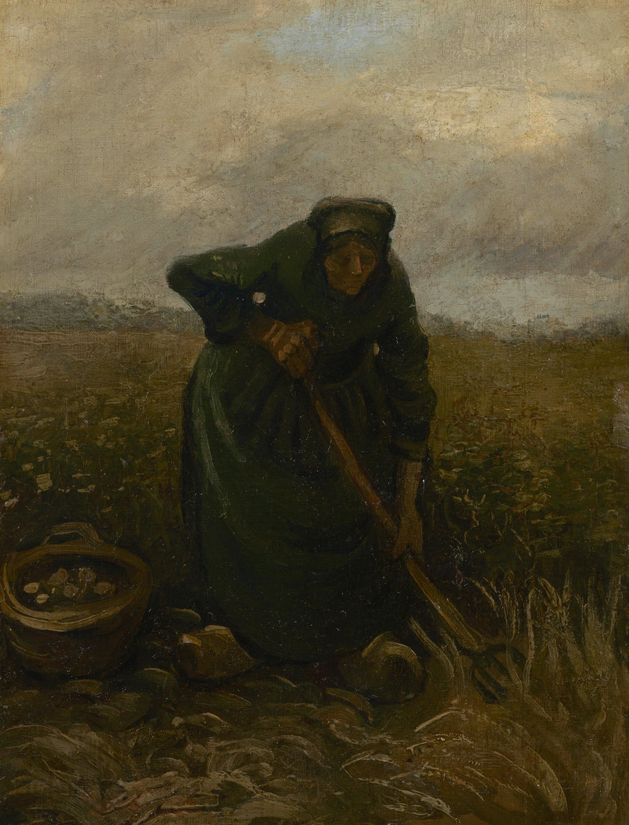 Kvinna som lyfter potatis - Vincent van Gogh