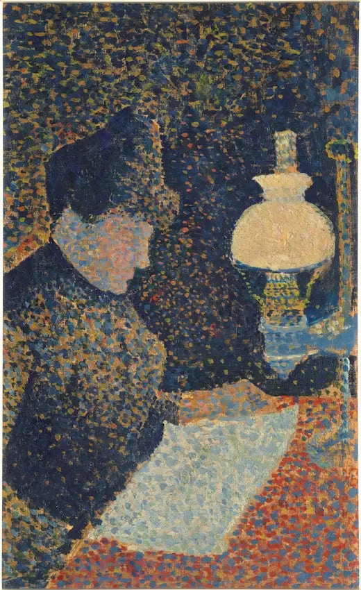 Kvinna under lampan - Paul Signac