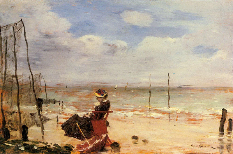 Kvinna på stranden - Norbert Gœneutte