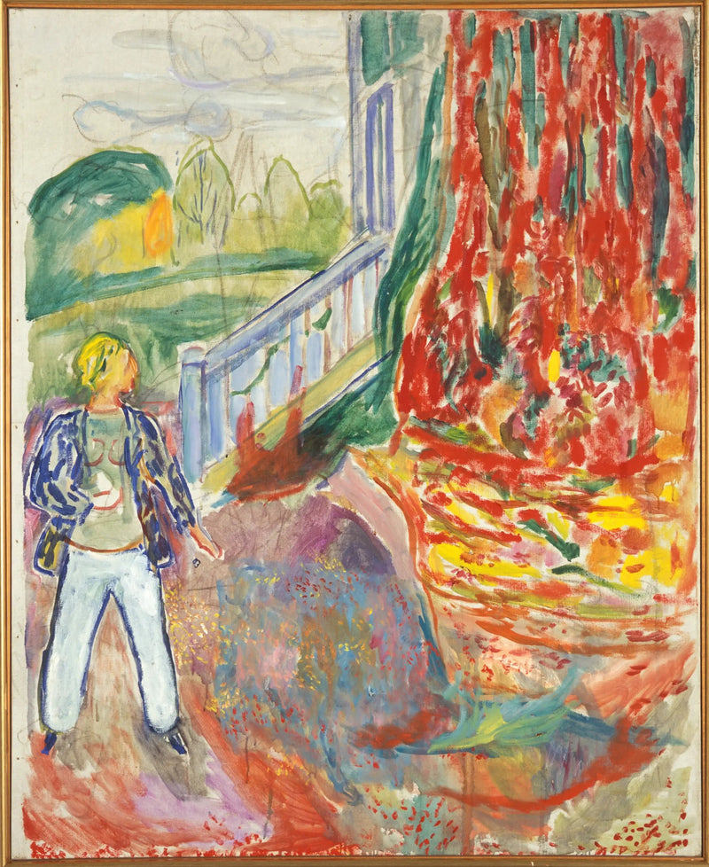 Kvinna på verandatrappan - Edvard Munch
