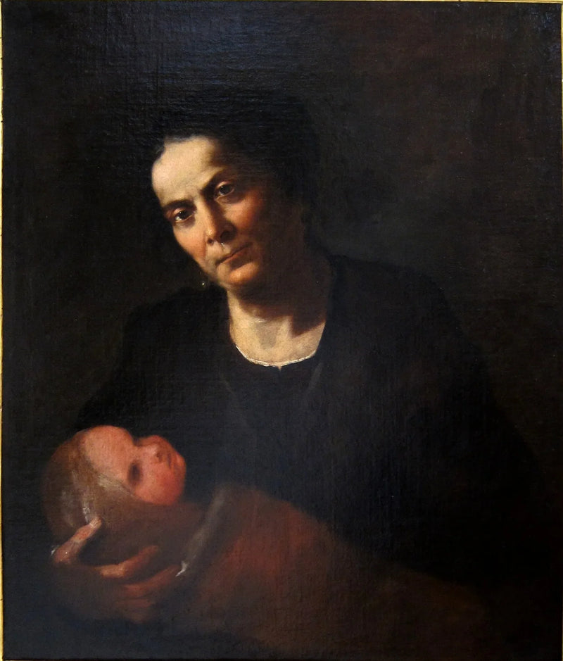 Kvinna som håller ett barn - Luca Giordano