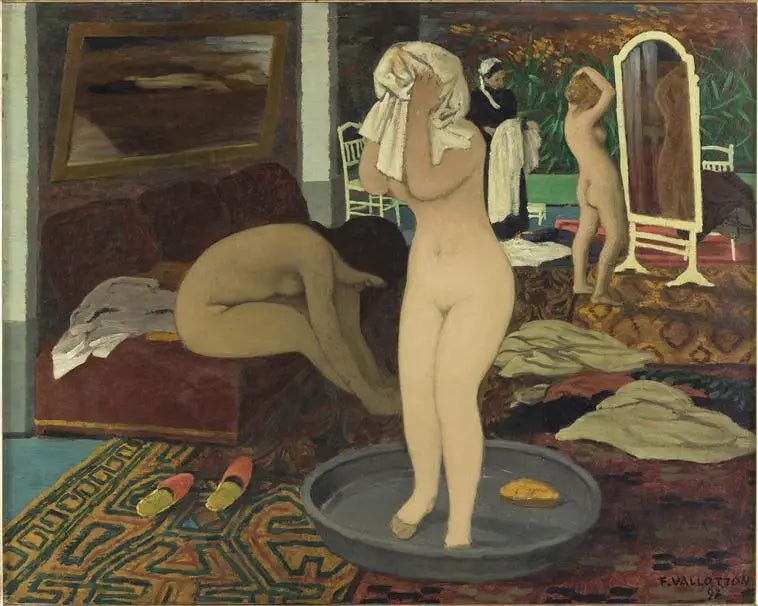 Kvinnor vid sin toalett - Félix Vallotton
