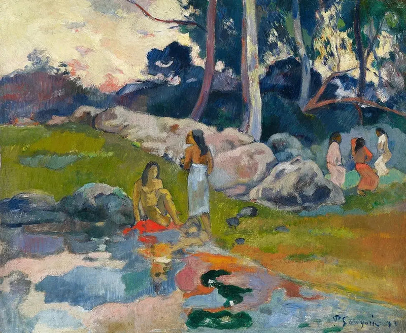 Kvinnor vid flodens kant - Paul Gauguin