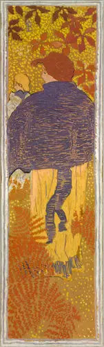 Kvinnor i trädgården: kvinna med kapuschong - Pierre Bonnard