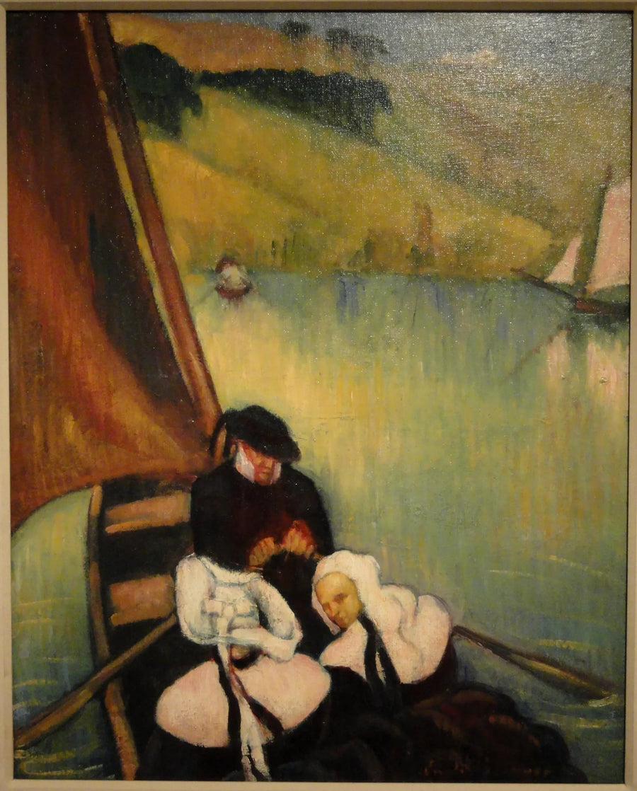 Bretagnes kvinnor i en färja - Émile Bernard