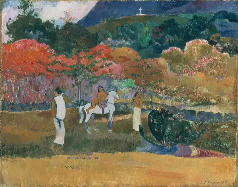 Kvinnor och vit häst - Paul Gauguin