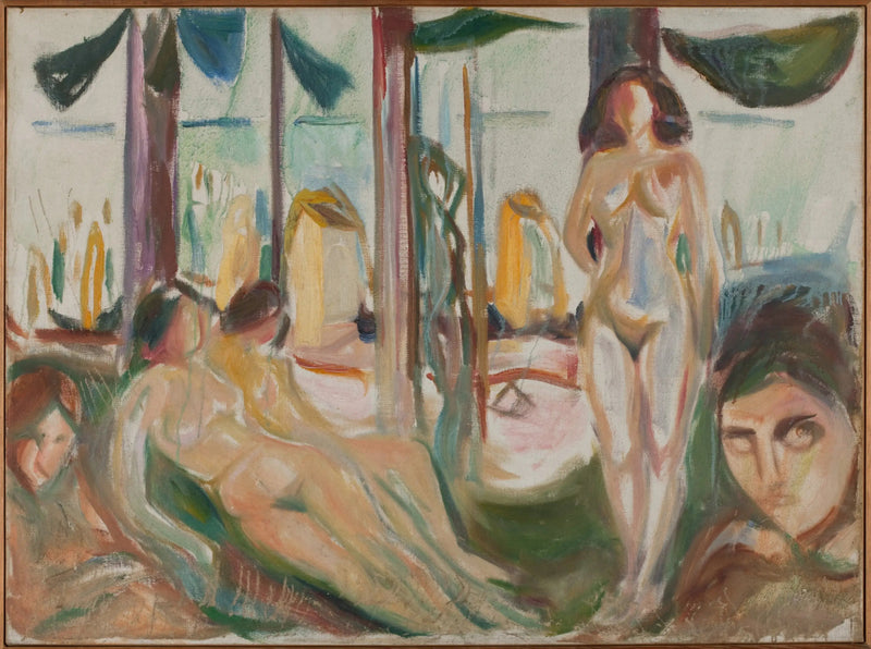 Nakna kvinnor vid havet - Edvard Munch