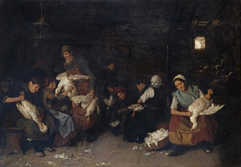 Kvinnor som plockar gäss - Max Liebermann