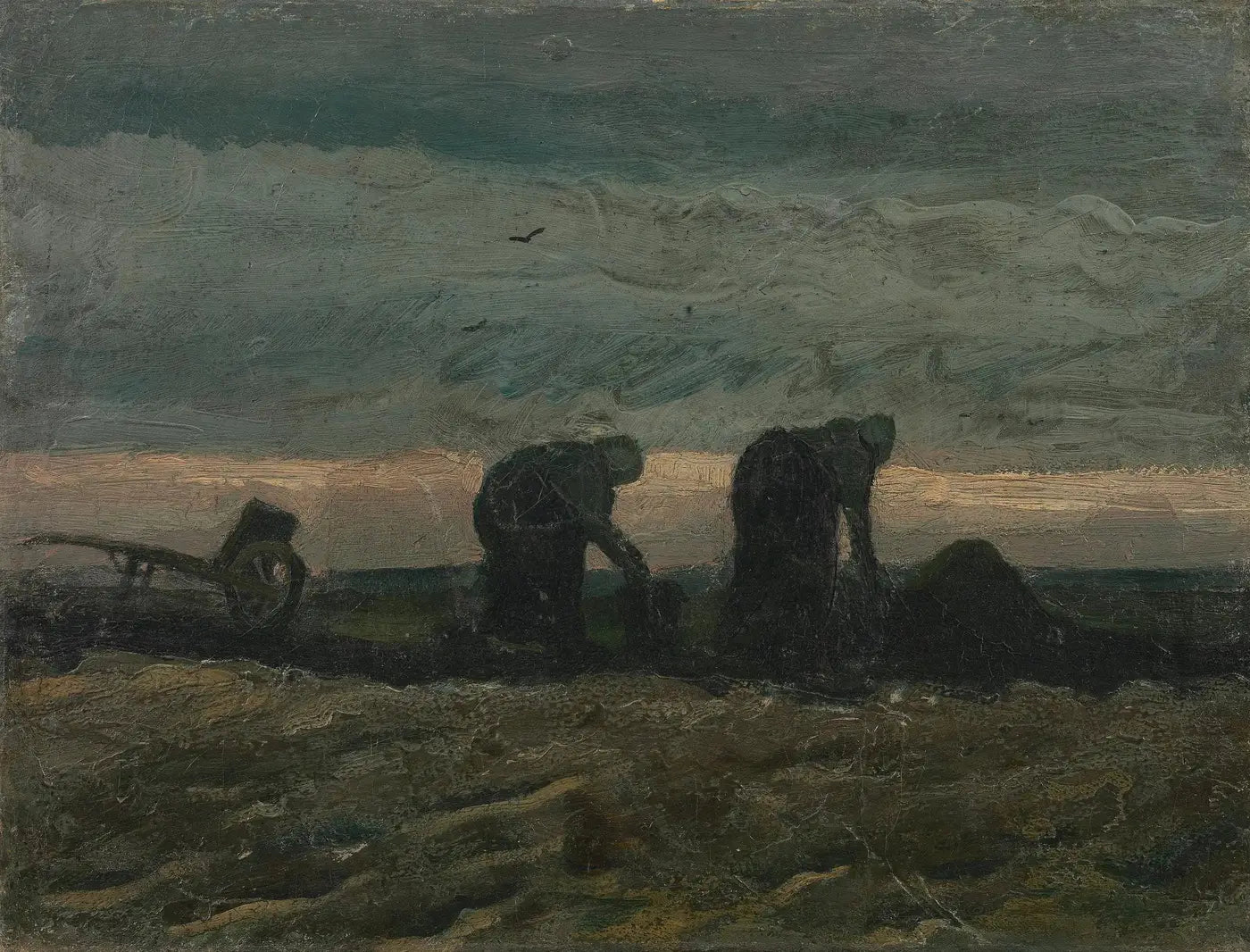 Femmes sur la lande de tourbe - Vincent van Gogh image 1 copie de tableau peinte à la main