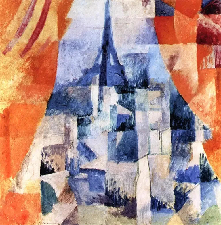 Fönster med orange gardiner - Robert Delaunay