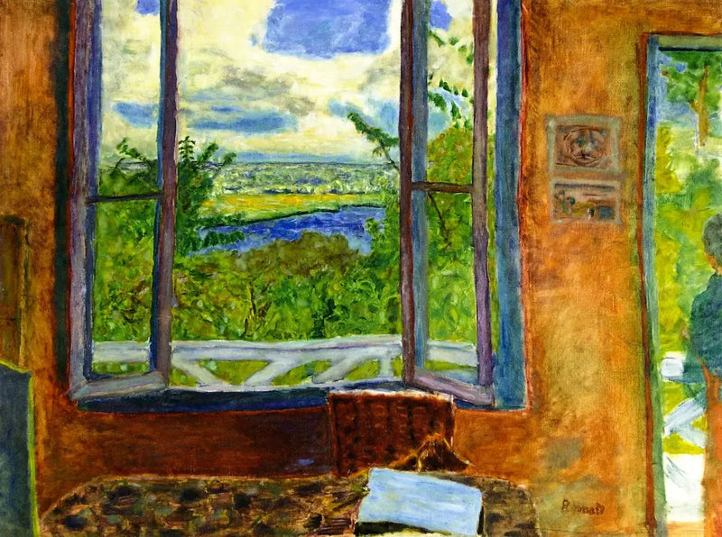 Öppen fönster mot Seine i Vernonnet - Pierre Bonnard