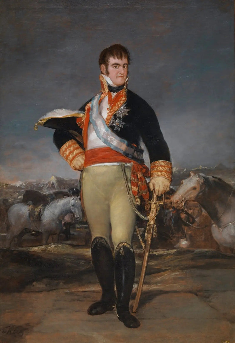 Ferdinand VII i ett läger - Francisco de Goya