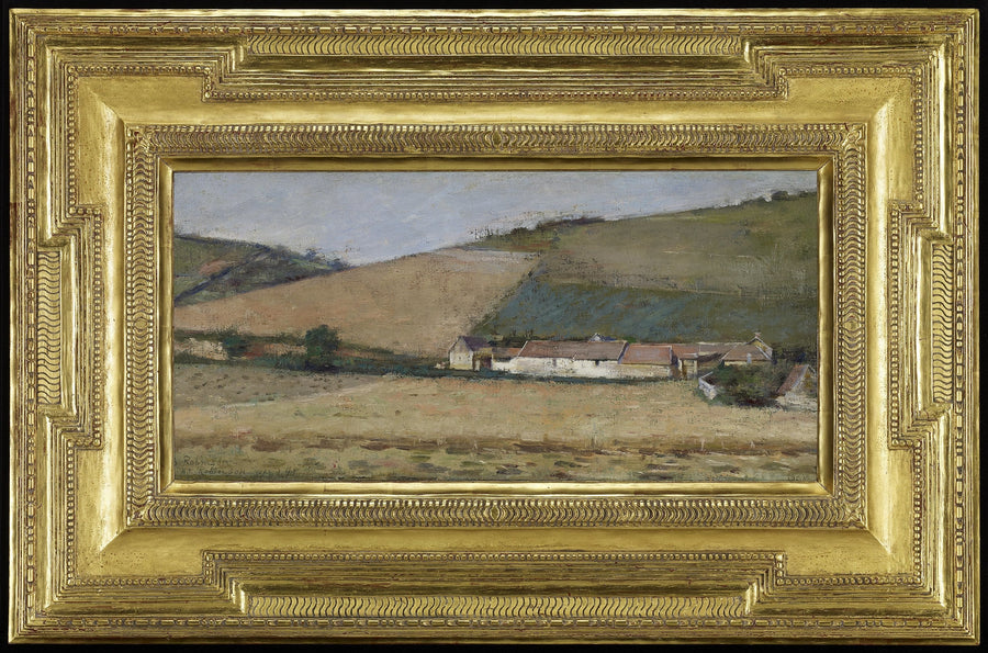 Ferm i mitten av kullarna, Giverny - Theodore Robinson