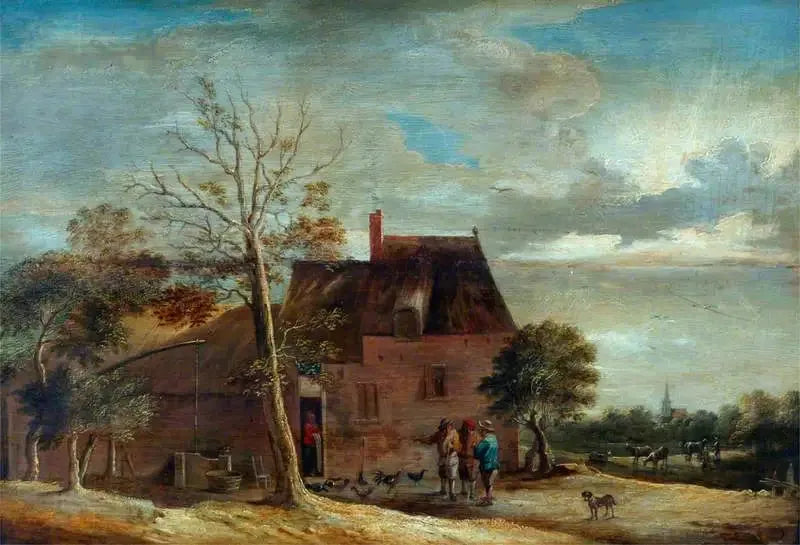 Gård med figurer - David Teniers den yngre
