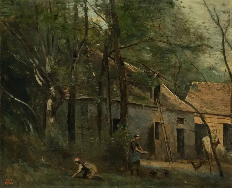 Ferm i skogen - Jean-Baptiste Camille Corot