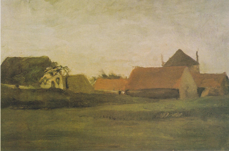 Gårdar i Loosduinen nära Haag vid skymningen - Vincent van Gogh