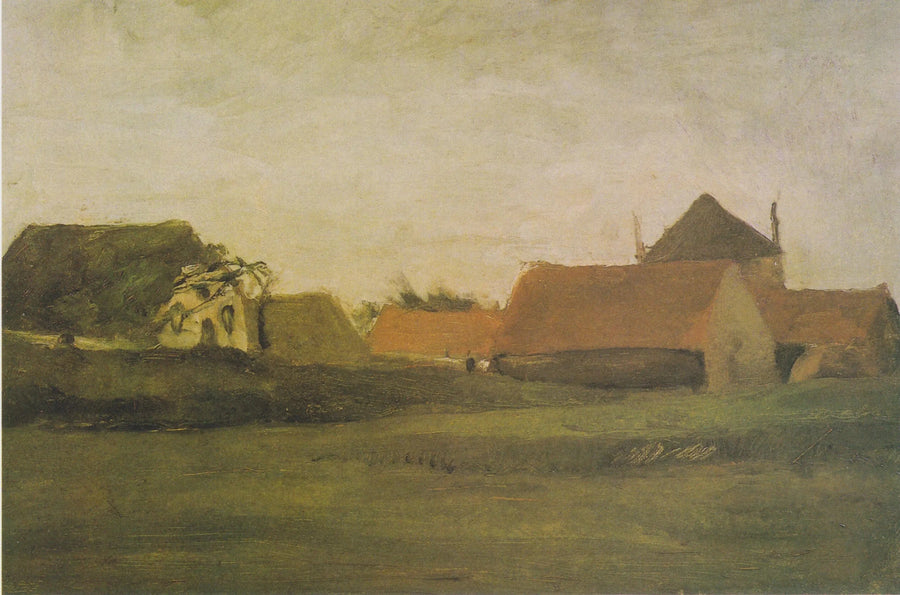 Gårdar i Loosduinen nära Haag vid skymningen - Vincent van Gogh