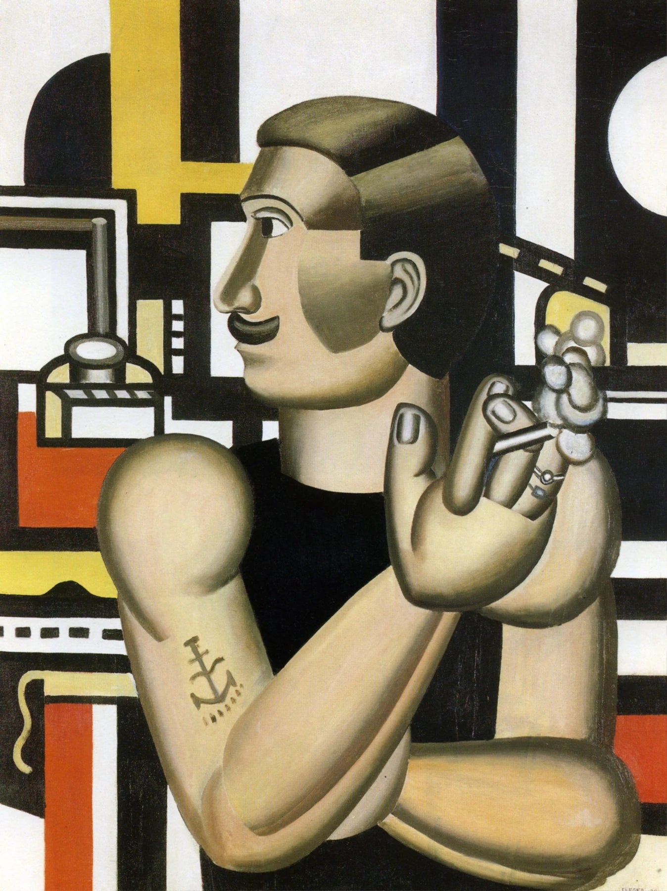 Le Mécanicien, peinture de Fernand Léger