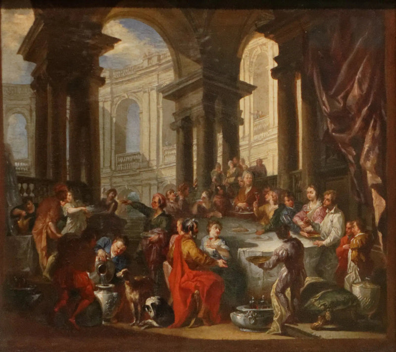 Festmåltid under en ionisk portik - Giovanni Paolo Panini
