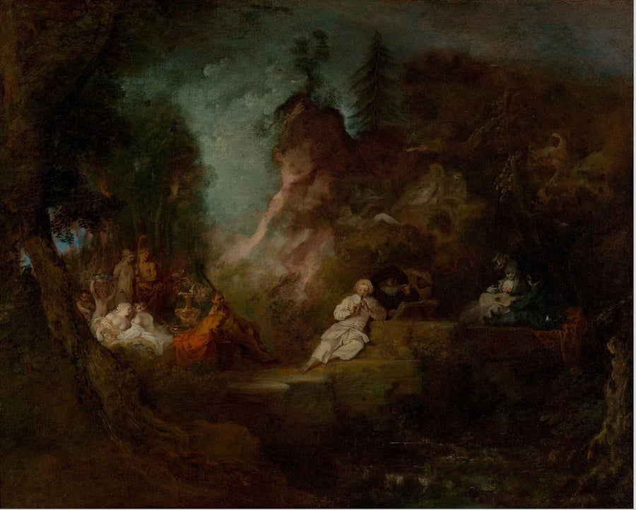 Festligheter tillägnade Pan - Antoine Watteau