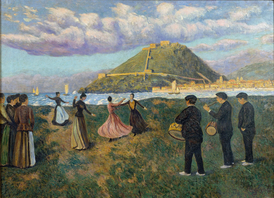 Fête basque (dans till El Antiguo, Saint-Sébastien) - Darío de Regoyos
