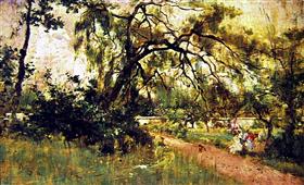 Kvinnofigurer i parken - Giovanni Boldini