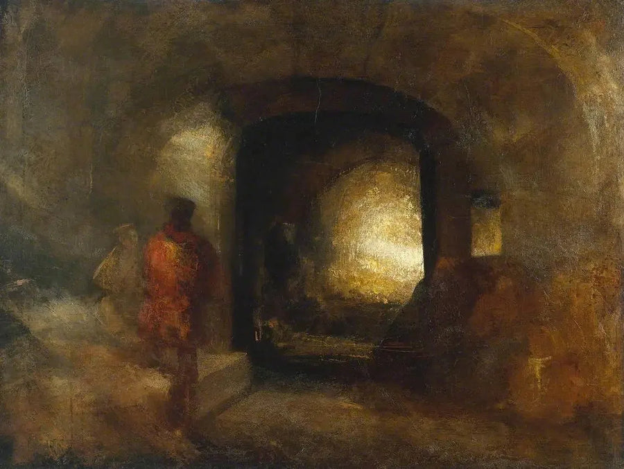 Figurer i en byggnad - J. M. W. Turner