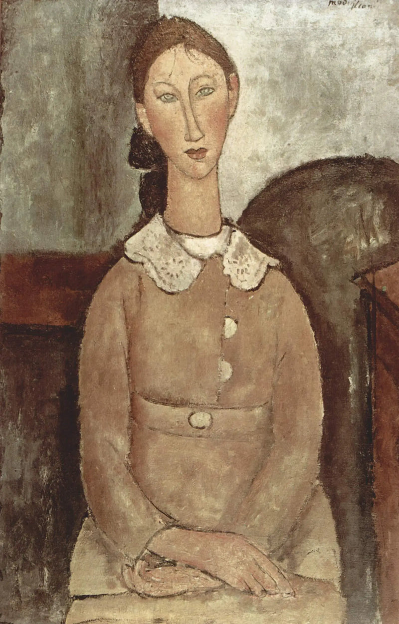 Filet i gul klänning - Amedeo Modigliani