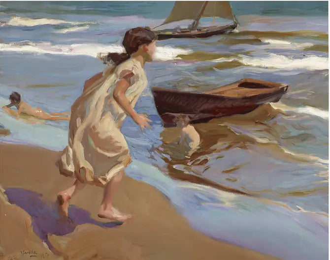 Inkommande nät i vattnet - Joaquín Sorolla