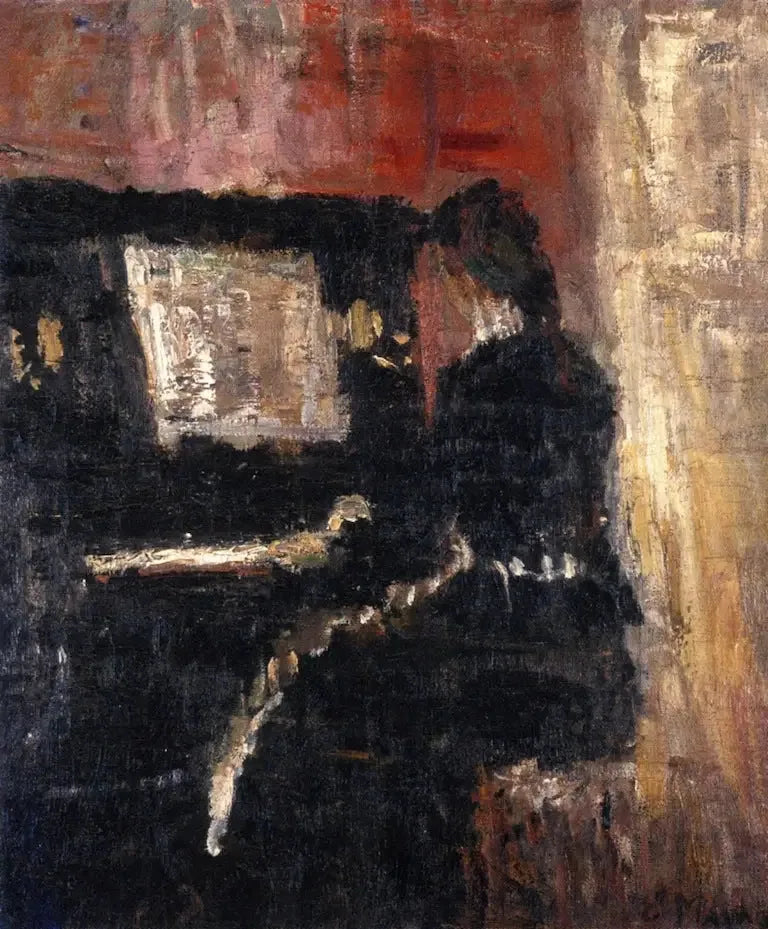 Flicka vid pianot - Edvard Munch