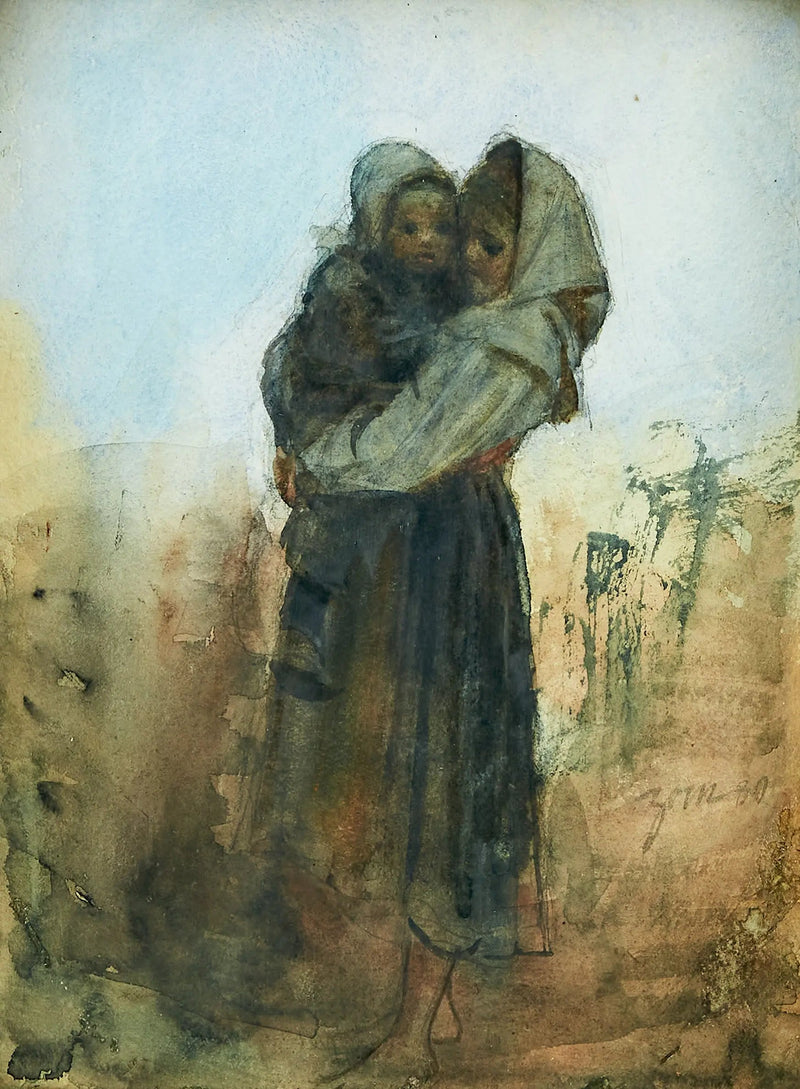 Flicka med barn - Anders Zorn