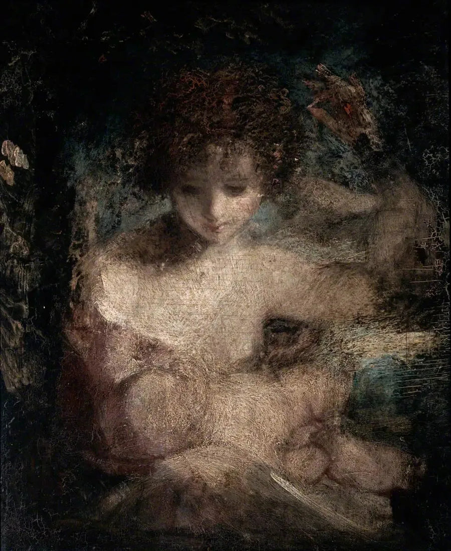 Flicka med en bebis - Joshua Reynolds
