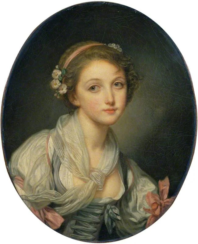 Flicka med scarf i gasväv - Jean-Baptiste Greuze