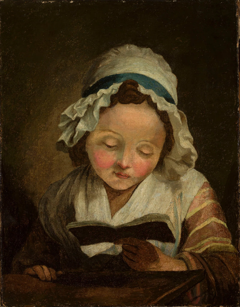 Flicka med en bok - Jean-Baptiste Greuze