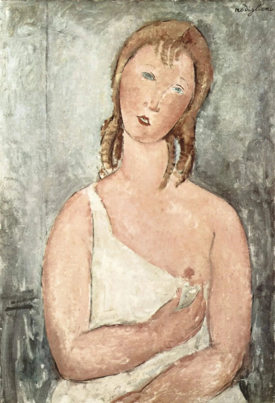 Flicka i skjortan - Amedeo Modigliani