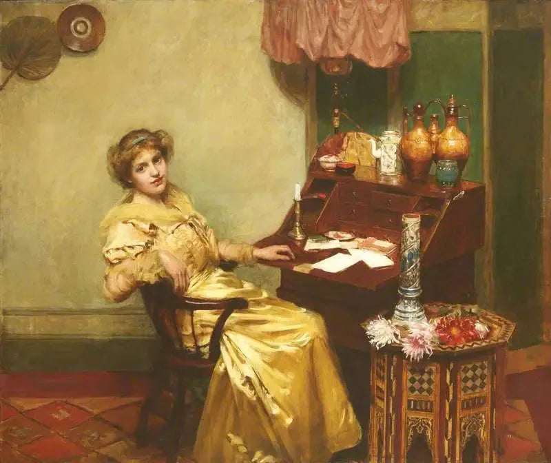Flicka i ett kontor - William Merritt Chase