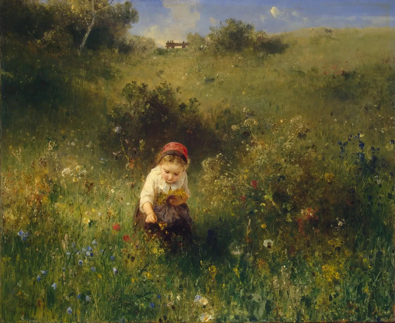 Flicka i ett fält - Ludwig Knaus
