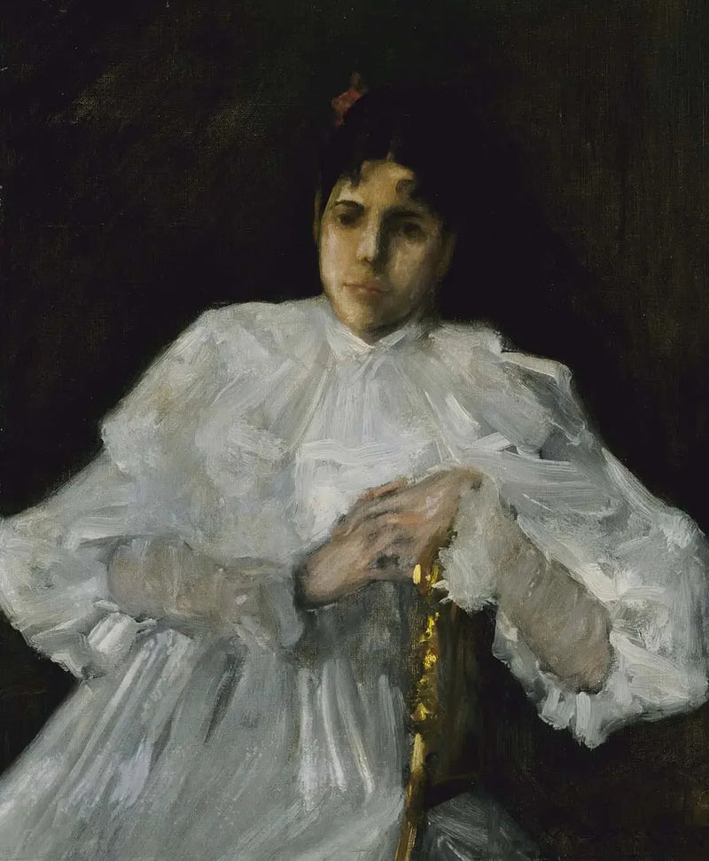 Flicka i vit - William Merritt Chase
