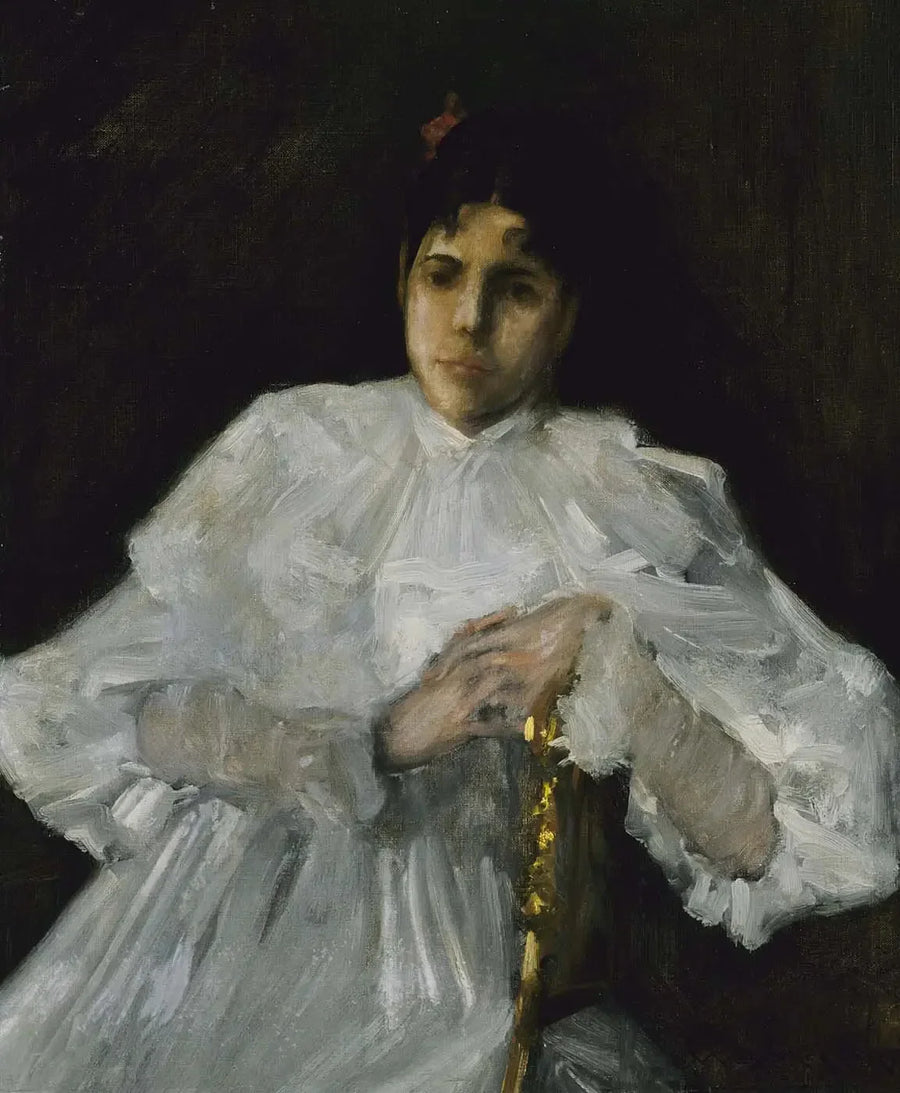 Flicka i vit - William Merritt Chase