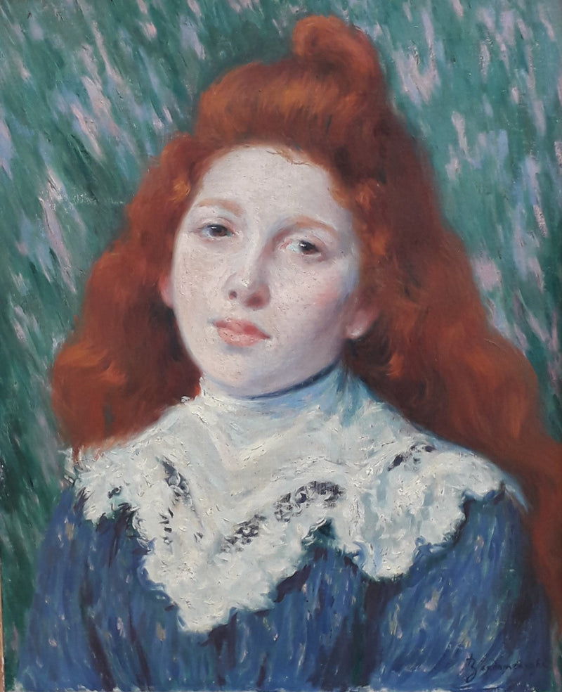 flicka i vit krage - Federico Zandomeneghi