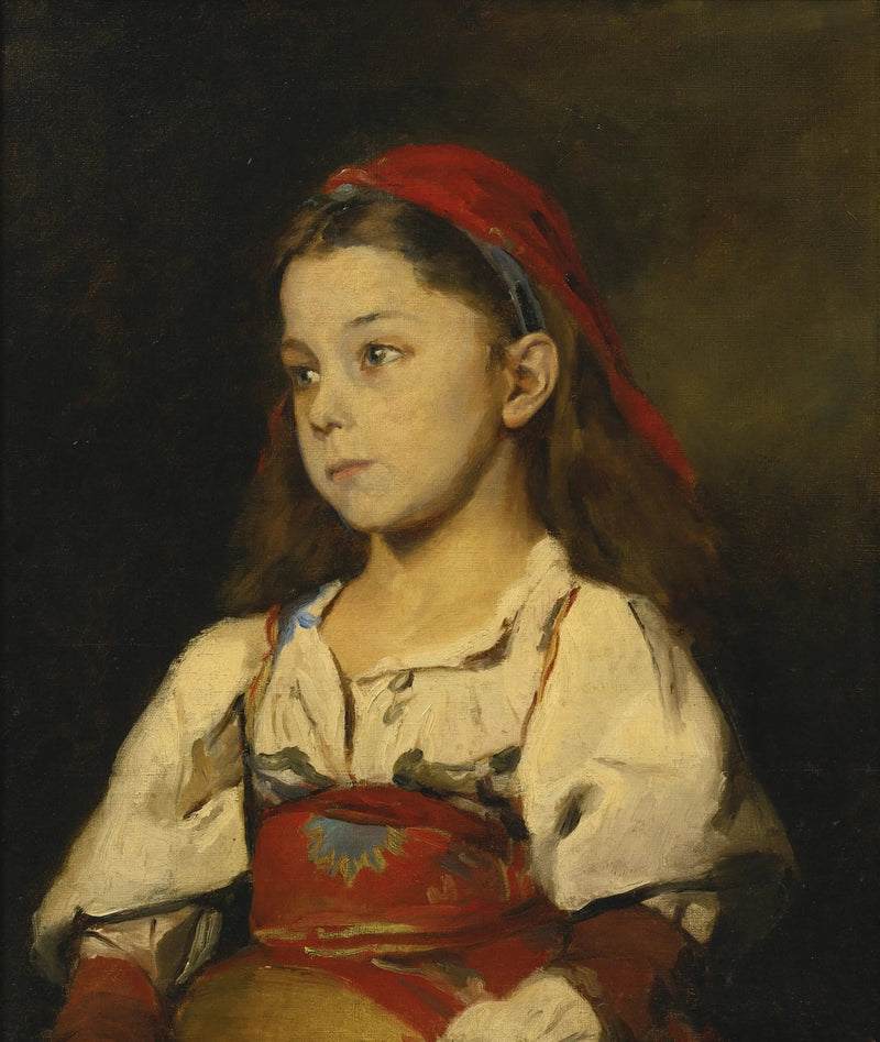Flicka i Ciociaro-dräkt - William Merritt Chase