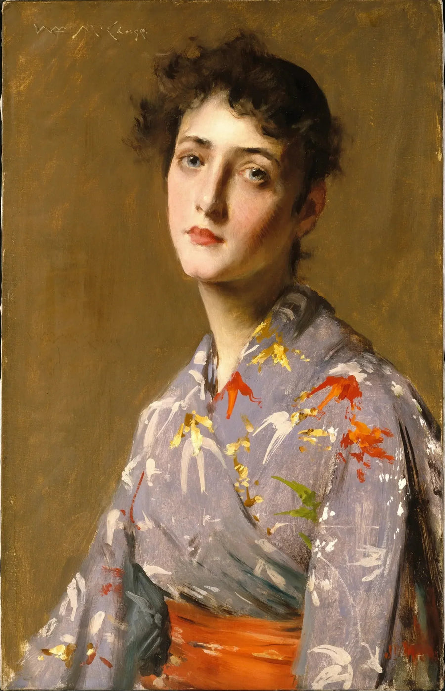 Flicka i japansk kostym - William Merritt Chase