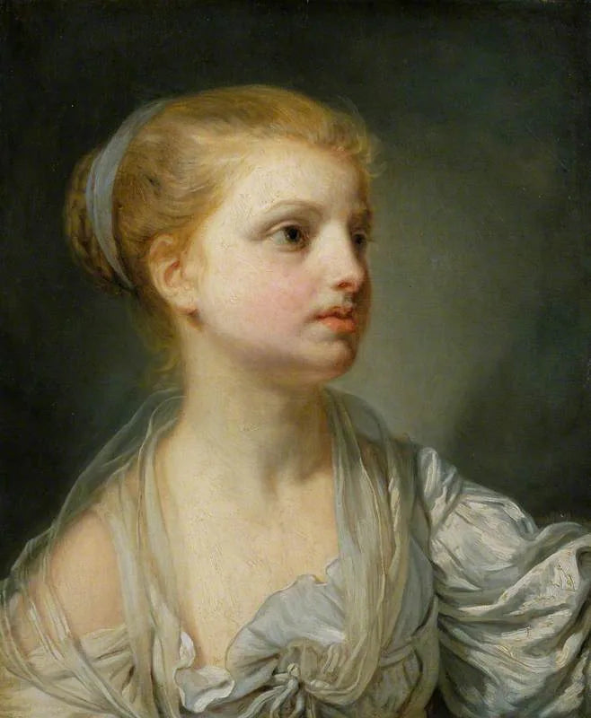 Flicka i vit klänning - Jean-Baptiste Greuze