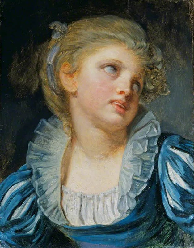 Flicka i blå klänning - Jean-Baptiste Greuze