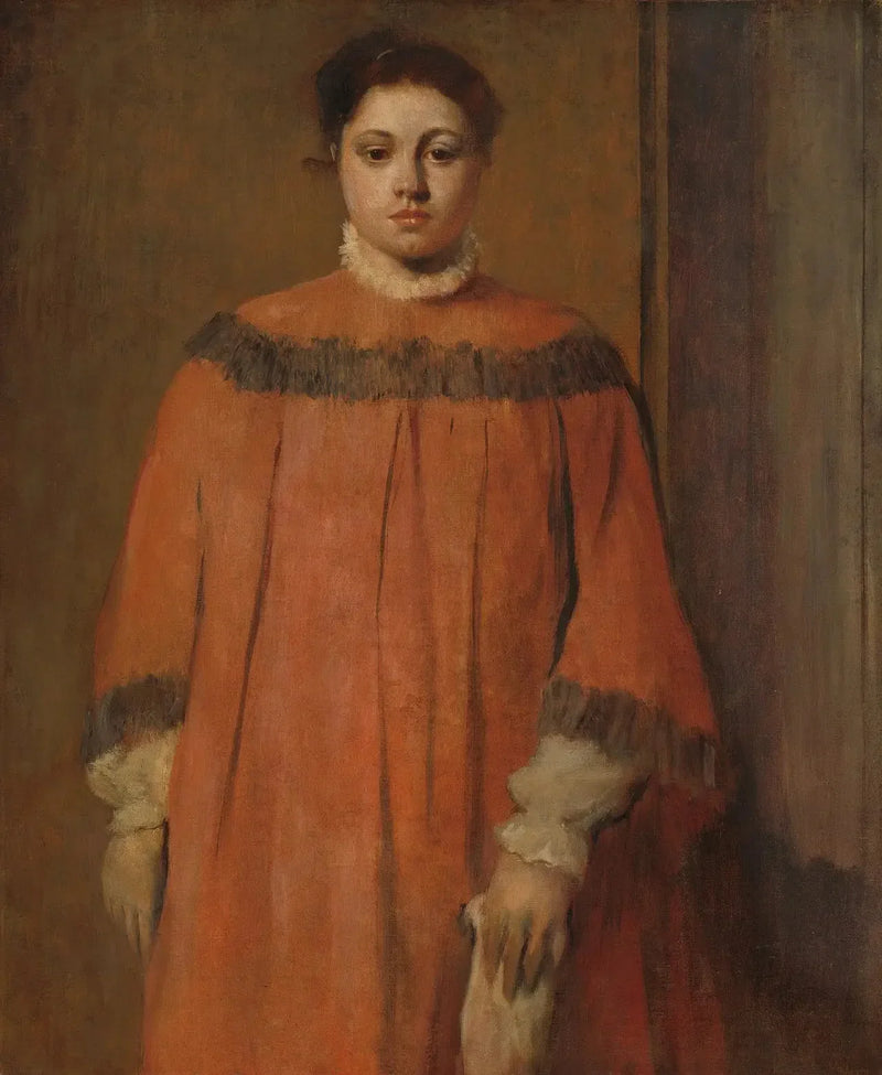 Flicka i röd - Edgar Degas