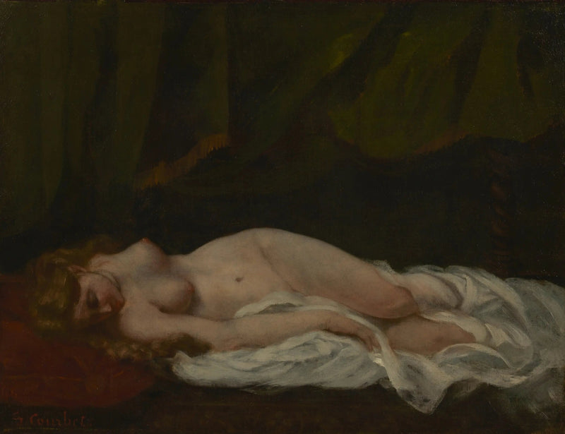 Sovande flicka - Gustave Courbet
