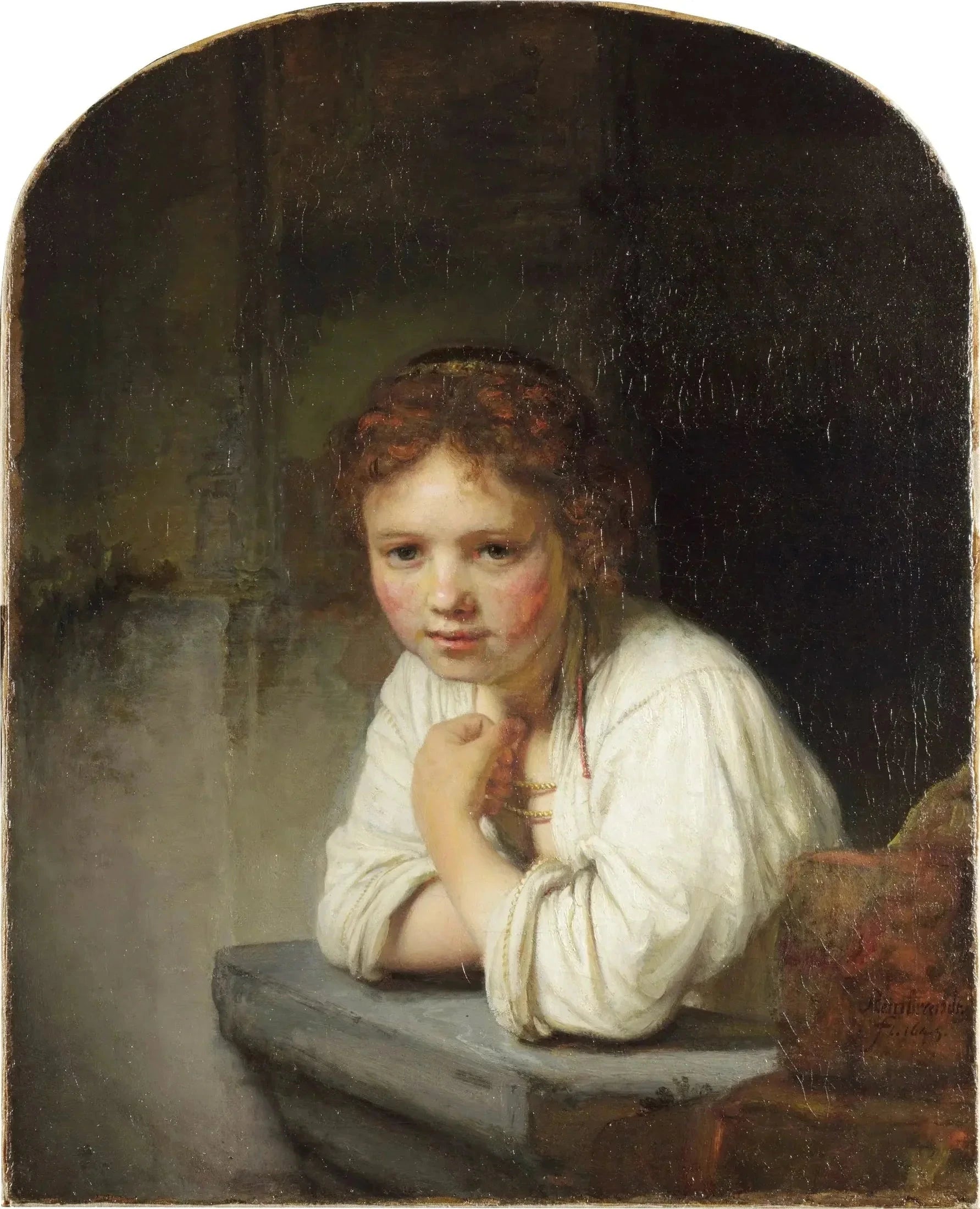 Fille à la fenêtre, 1645 — Rembrandt