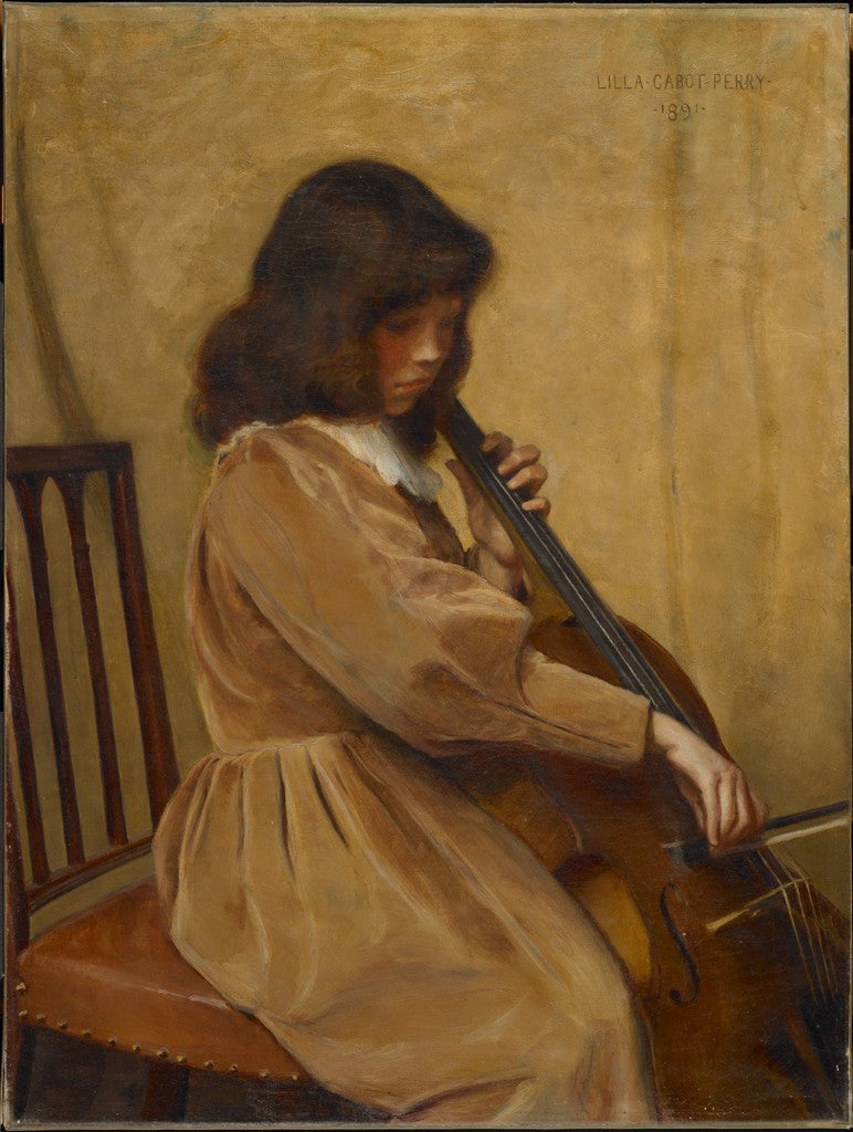 Flicka som spelar cello - Lilla Cabot Perry